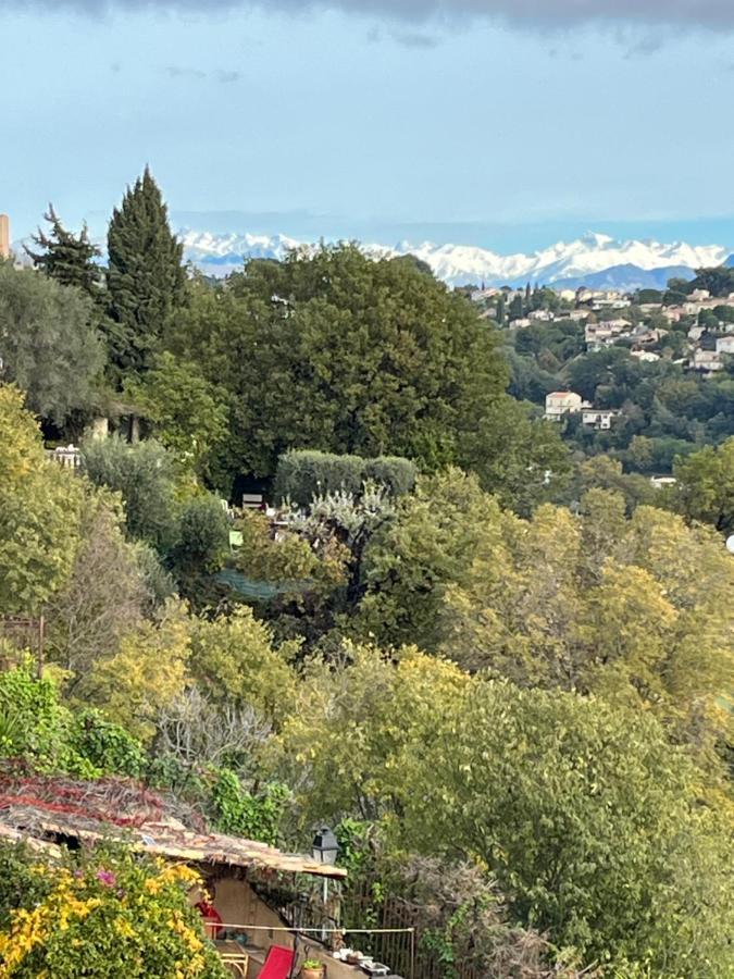 Ferienwohnung Bed & Breakfast Les Hauts De Cagnes Vue Mer Et Montagne Exterior foto