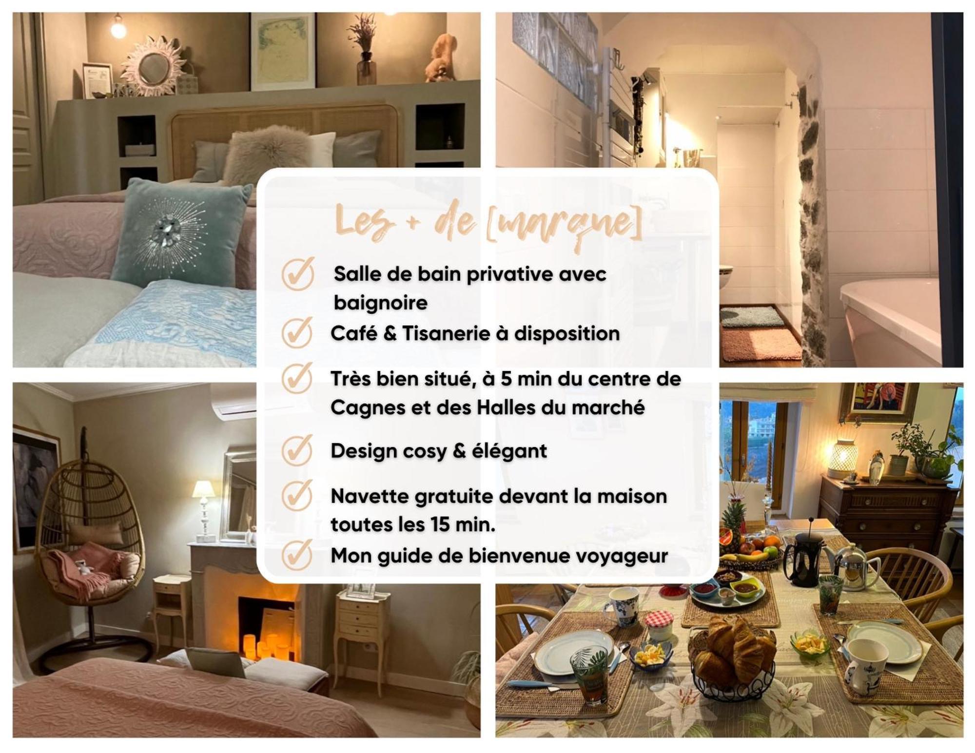 Ferienwohnung Bed & Breakfast Les Hauts De Cagnes Vue Mer Et Montagne Exterior foto
